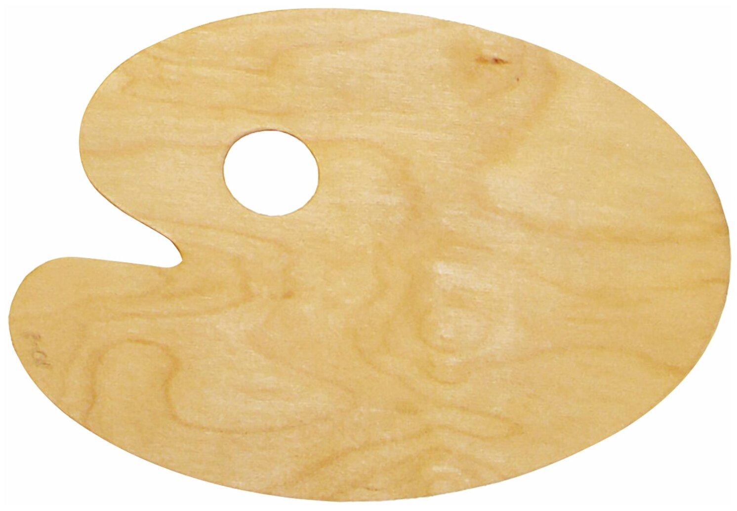 Палитра для рисования, деревянная, овальная, 20х30 см, толщина 3 мм, DK18442