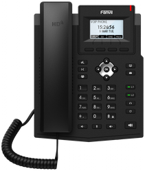 IP-телефон Fanvil X3SP Lite, 2 SIP аккаунта, монохромный 2,3 дисплей 132x64 с подсветкой, конференция на 6 абонентов, поддержка EHS, POE.