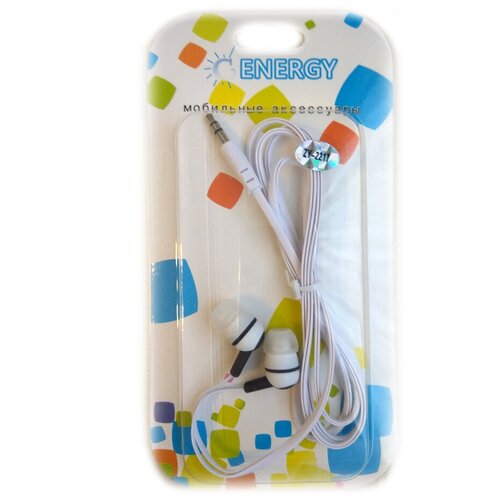 Наушники внутриканальные Energy 2217 кабель 12м цвет белый 44300₽