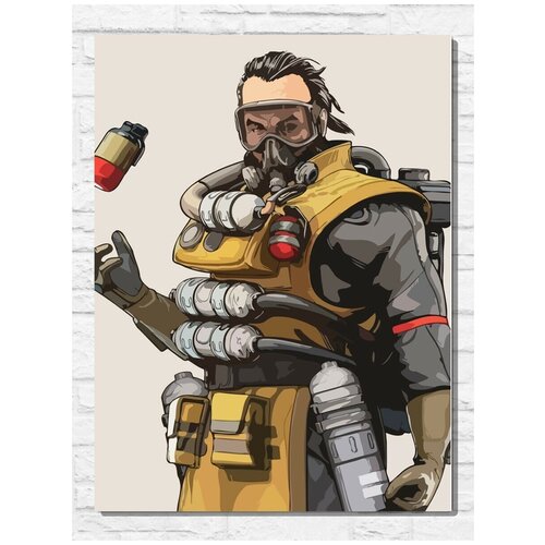 Картина по номерам на холсте игра APEX LEGENDS (Caustic, Каустик, Апекс) - 9284 В 30x40 картина по номерам на холсте игра apex legends bloodhound бладхаунд апекс 9292 в 30x40