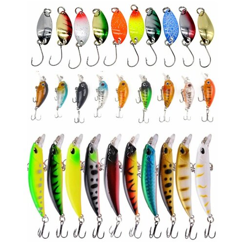 Блесна форелевая. Воблер форелевый. Набор 29 предметов. Lucky Fish