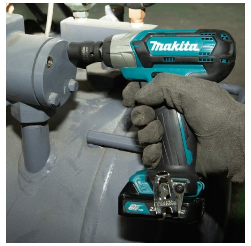 Гайковерт аккумуляторный 12В 165Нм - 1/2" Makita TW161D Li-Ion 2x2Ач, з/у TW161DWAE - фотография № 4