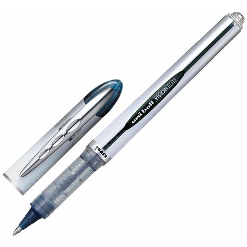 Ручка-роллер Uni-Ball Vision Elite (0.6мм, синий цвет чернил, корпус серый) (UB-200(08)BLUE)