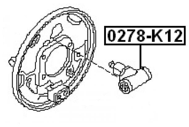 Цилиндр тормозной задний Febest 0278-K12