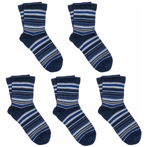 Комплект из 5 пар детских носков LORENZLine темно-синие, размер 8-10