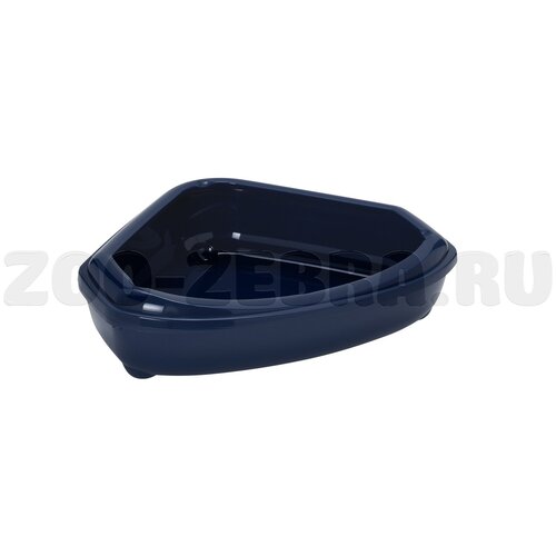 Moderna туалет-лоток угловой с рамкой, 55х45х13, черничный, (corner tray with rim) мешок гигиенический для лотков moderna bella