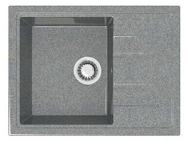 Мойка для кухни MARRBAXX из камня, Анастасия, Z150Q8, 575х470 мм, глянцевая, темно-серая - фотография № 2