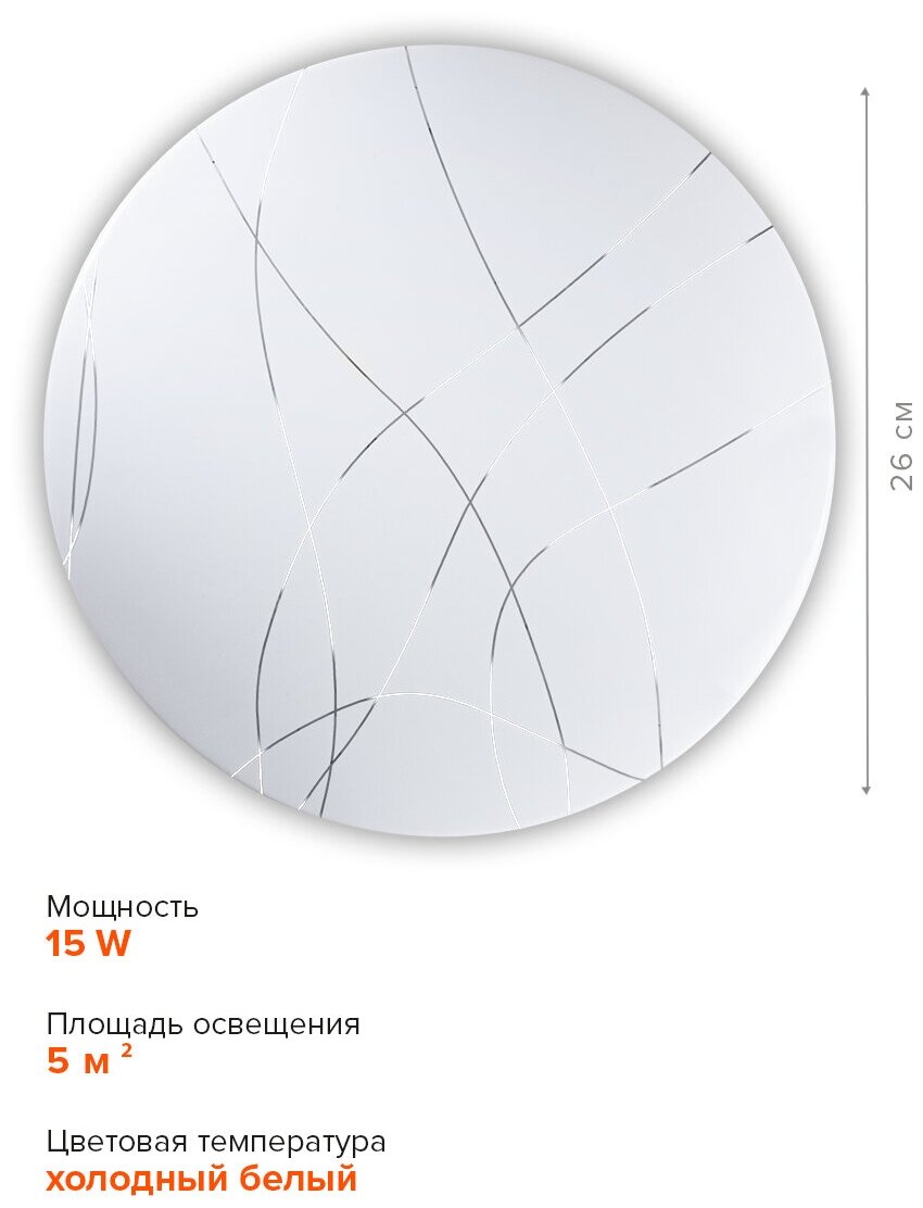 Настенно-потолочный светильник Jazzway PPB BREEZE 15w 6500K IP20 D260*60