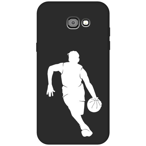 Матовый чехол Basketball W для Samsung Galaxy A7 (2017) / Самсунг А7 2017 с 3D эффектом черный матовый чехол two faces w для samsung galaxy a7 2017 самсунг а7 2017 с 3d эффектом черный