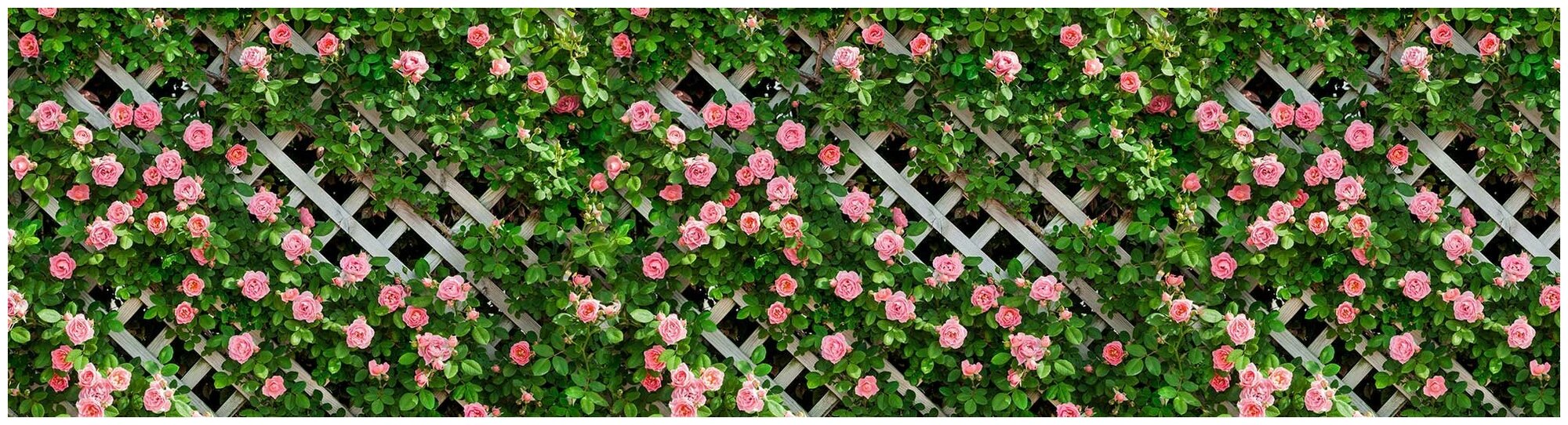 Фотосетка Мечта для декора забора "Сделай сам" 600x158 см, "Розовые розы" - фотография № 2