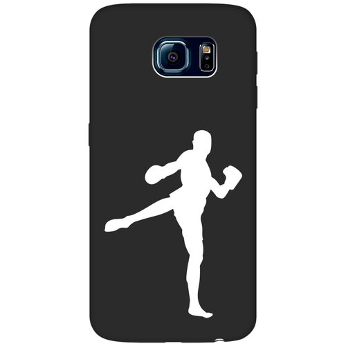 Матовый чехол Kickboxing W для Samsung Galaxy S6 / Самсунг С6 с 3D эффектом черный матовый чехол snowboarding w для samsung galaxy s6 самсунг с6 с 3d эффектом черный