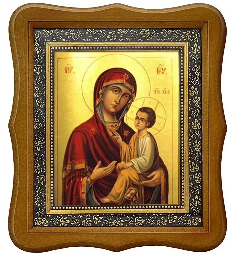 Тихвинская икона Божией Матери на холсте.