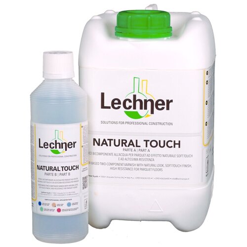 Лак Lechner Natural Touch 2K полиуретановый бесцвeтный, матовая, 5.5 кг, 5.5 л