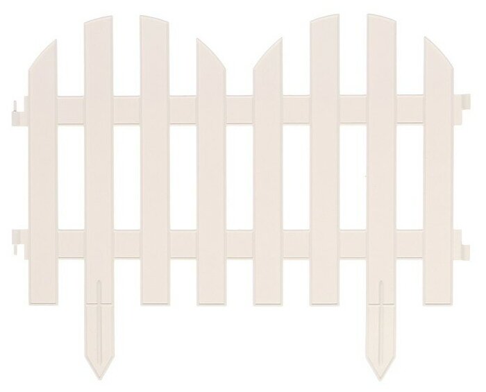 Забор декоративный пластмасса, Palisad, №4, 28х300 см, белый, ЗД04 - фотография № 7