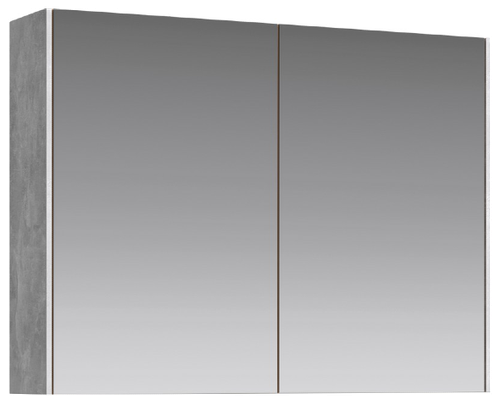 Aqwella Зеркальный шкаф Mobi 80 см, бетон светлый