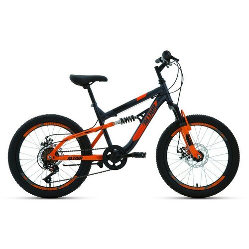 фото Велосипед для малышей altair mtb fs 20 d темно-серый/оранжевый (rbk22al20049)
