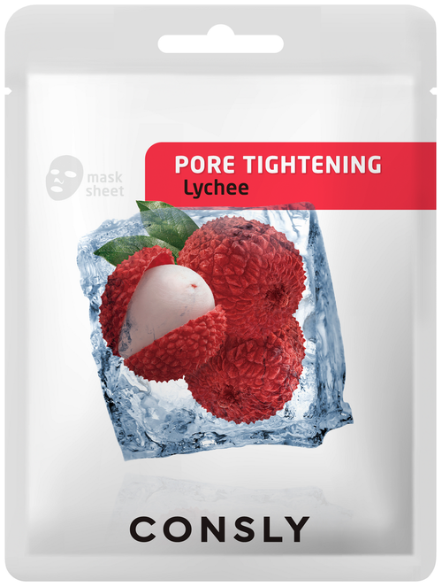 Маска сужающая поры с экстрактом личи  Consly  Lychee pore-tightening mask pack