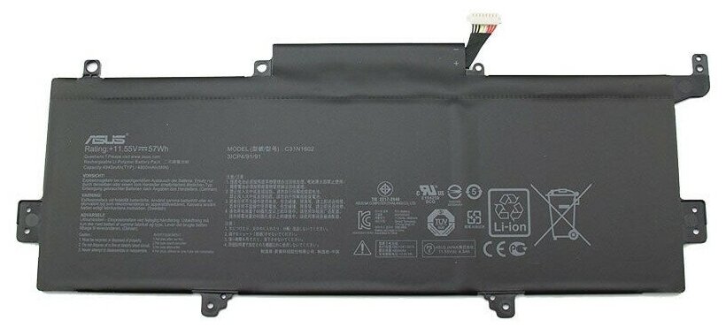 Аккумулятор для ноутбука Asus Zenbook UX330UA (C31N1602) 11.55V 57Wh - фотография № 3