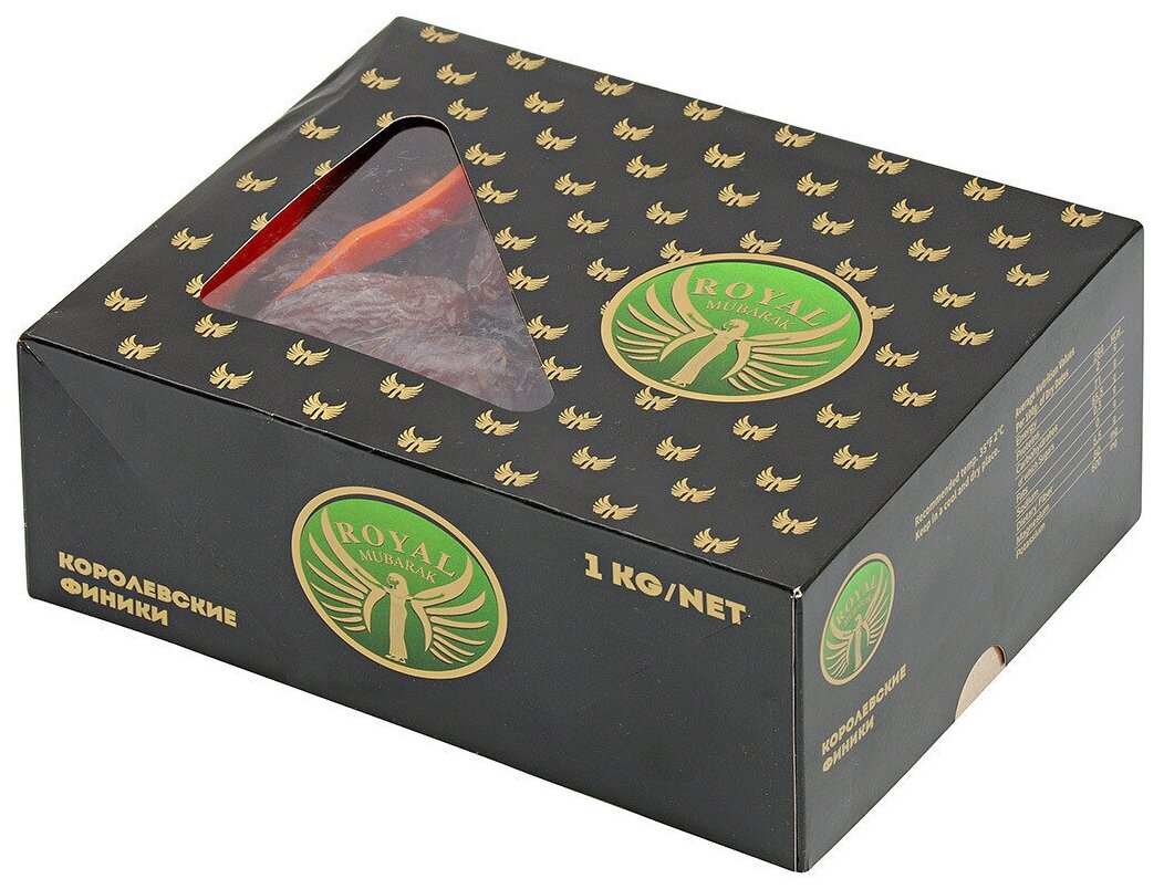 Финики королевские, ROYAL MUBARAK 1000 грамм, целые, картонная упаковка
