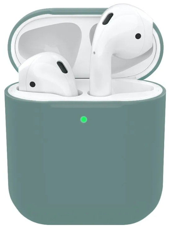 Чехол силиконовый для Airpods 1/Airpods 2 case, хвоя