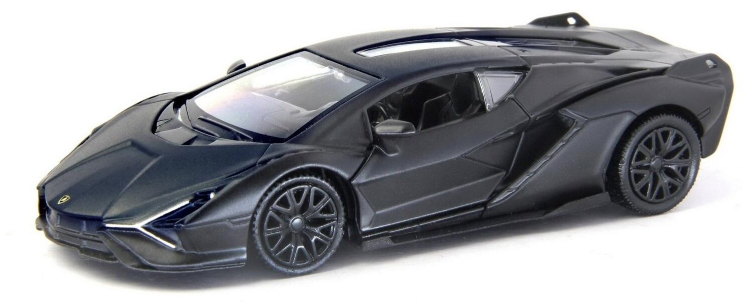 Машина металлическая RMZ City 1:32 Lamborghini Sian, инерционная, черный матовый цвет - Uni Fortune [554983M]