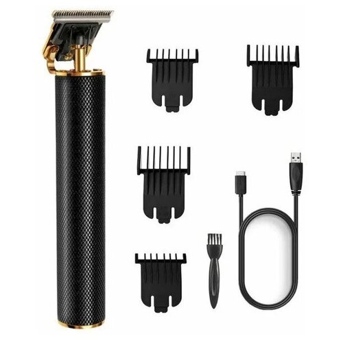 Профессиональный триммер для бороды волос и окантовки PRO MAX Машинка для окантовки 4 насадки черный 158200₽