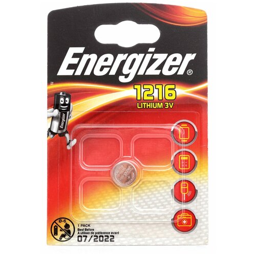 Батарея Energizer Lithium CR1216 батарейкa ansmann cr1216 3 в bl1