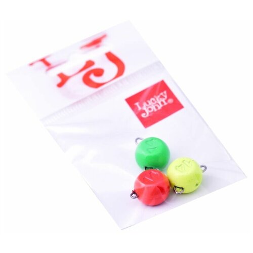 груз lucky john tungseten jig ball ljtb 5 г 2 шт Груз-головки разборные Lucky John Ball RGY 14 г MIX1 3 шт.