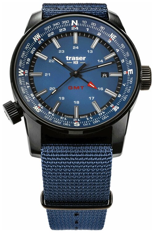 Наручные часы traser P68 adventure, синий, черный