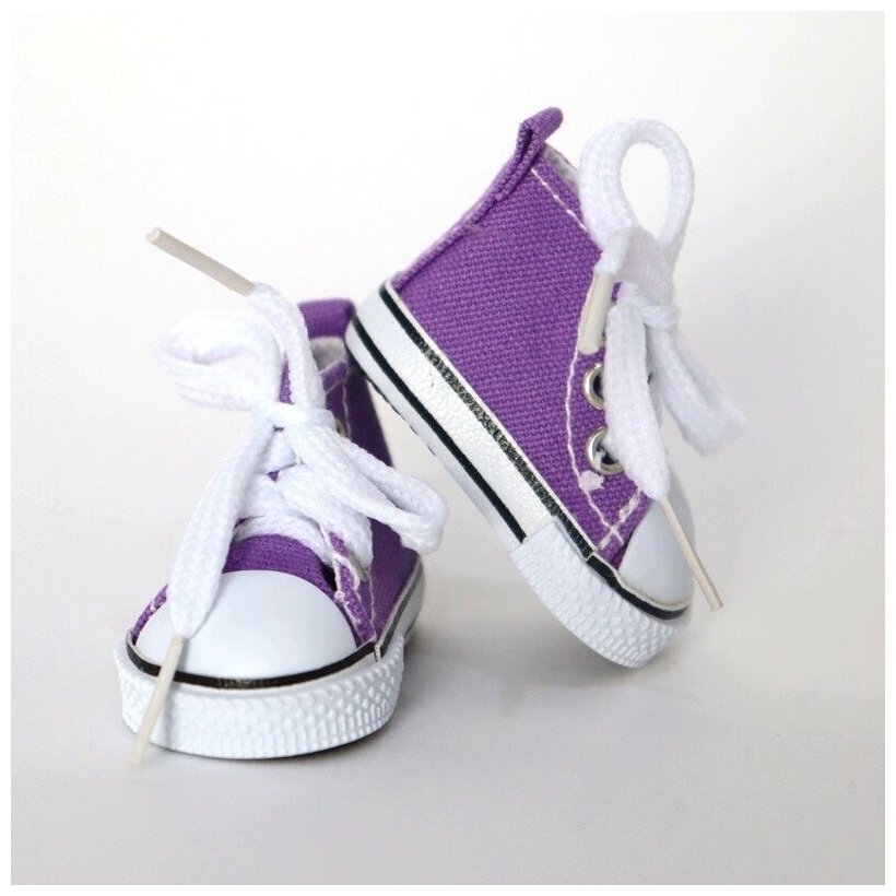 Обувь для кукол, Кеды на шнурках 5 см для Paola Reina 32 см, Berjuan 35 см, Vidal Rojas 35см и др, фиолетовые