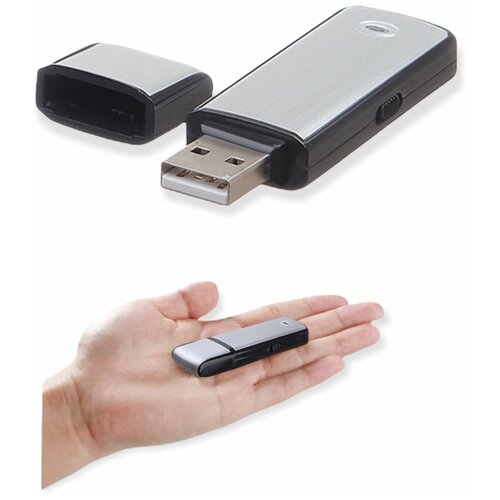 8 GB портативный диктофон USB 2.0 REC FLASH DRIVE USB voice recorder диктофон флешка диктофон в виде флешки мини диктофон Серебристый