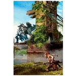 Картина по номерам на холсте игра Horizon Zero Dawn (Элой) - 8915 В 60x40 - изображение