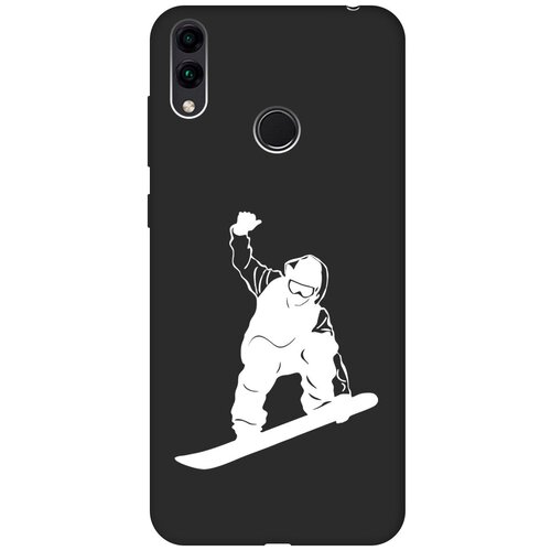 Матовый чехол Snowboarding W для Honor 8C / Хонор 8С с 3D эффектом черный матовый чехол tennis w для honor 8c хонор 8с с 3d эффектом черный