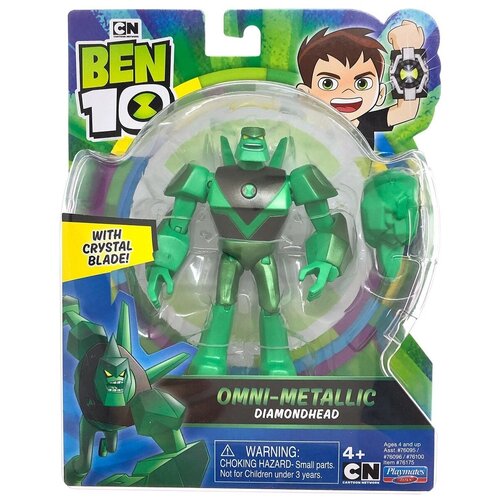 Ben 10 Фигурка Алмаз Металлик с высотой 12.5 см с аксессуаром OMNI-METALLIC DIAMONDHEAD / 76175 ben 10 ben 10 фигурка водохлёст металлик 12 5 см