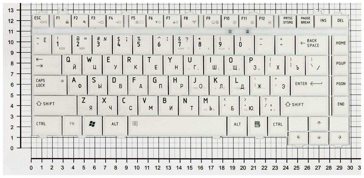 Клавиатура для ноутбука Toshiba V000090470 белая