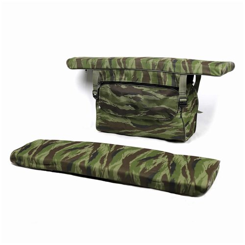 Комплект мягких накладок с сумкой для сидений лодки GAOKSA 75*24*4см, Оксфорд (зеленый)