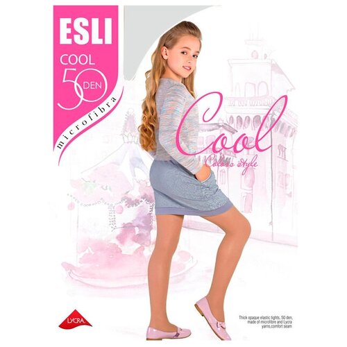 Колготки детские полиамидные Esli E COOL 50 Bianco р.128-134 50 den