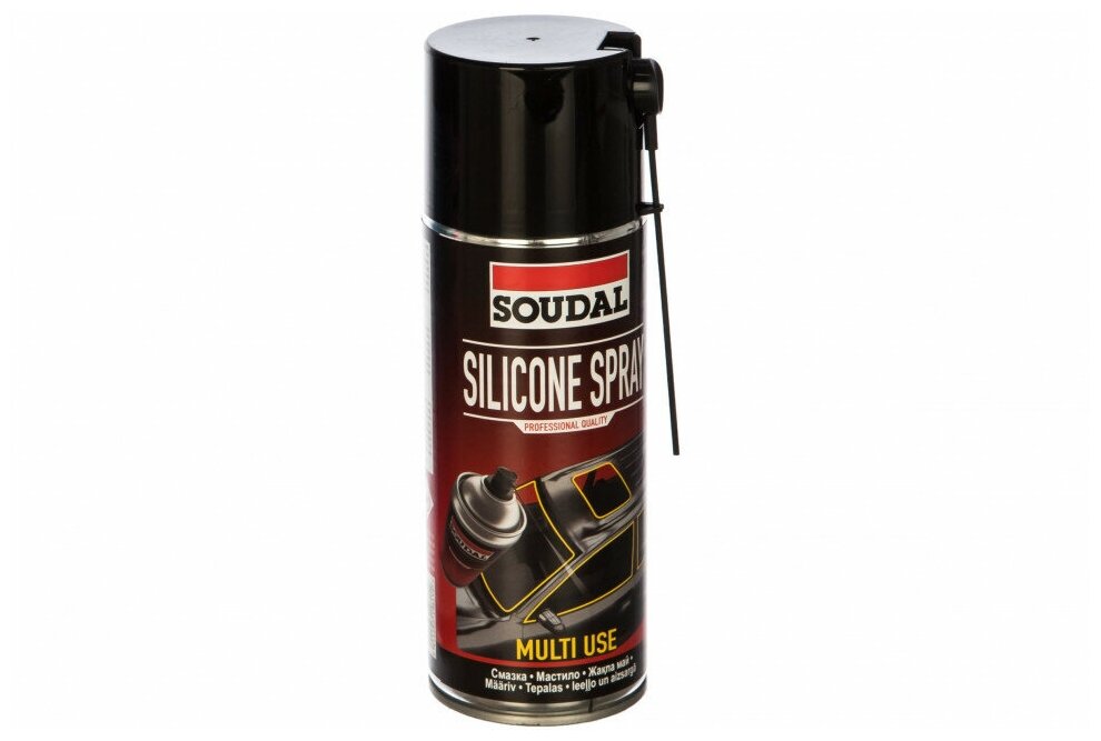 Бесцветная силиконовая смазка Soudal Silicone Spray