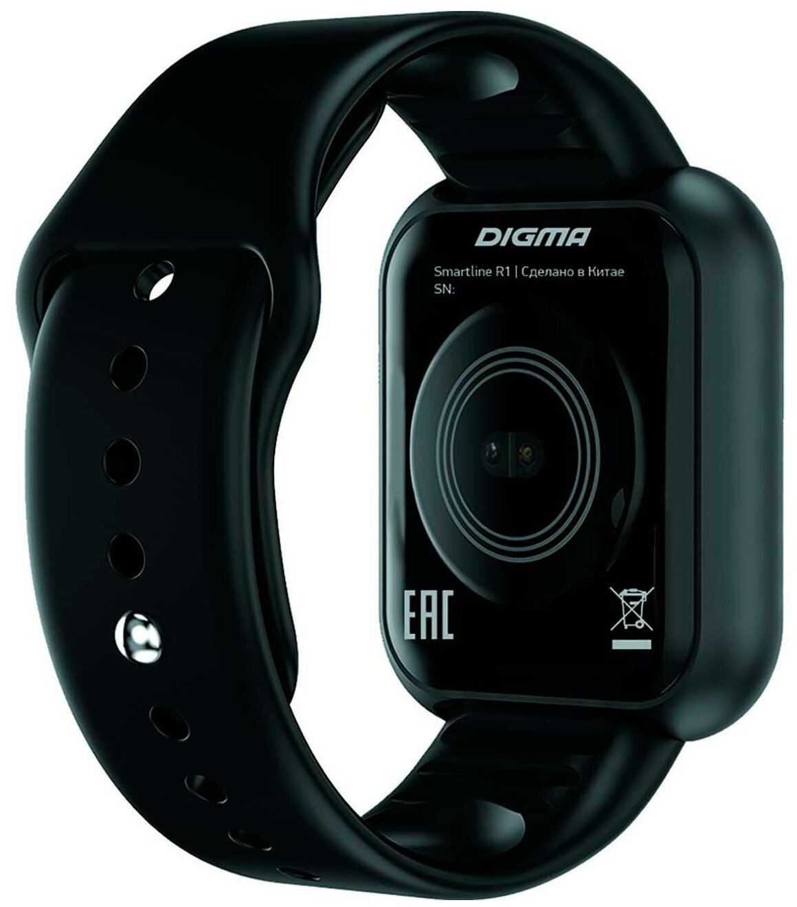 Смарт-часы Digma Smartline R1 1.3" TFT корп. черный рем. черный (R1B)