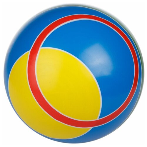 Мяч резиновый "Планеты", d200 (ручное окр-ие, синий, зеленый полоса) P3-200