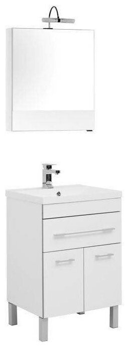 Комплект мебели для ванной Aquanet Верона 58 белый (напольный 1 ящик 2 дверцы)