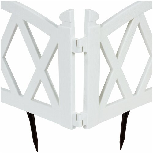 Ограждение декоративное для сада Мастер сад 2,4 метра Арка (Цвет Белый)