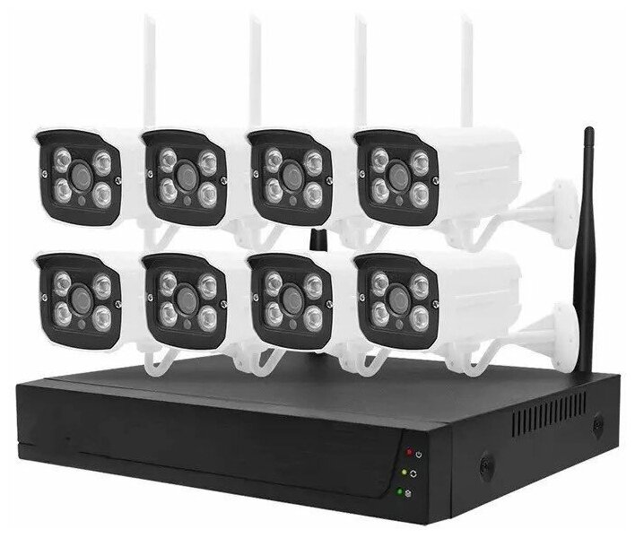 Беспроводной набор видеонаблюдения KMY-02 на 8 камер с записью в облако Network video Recorder