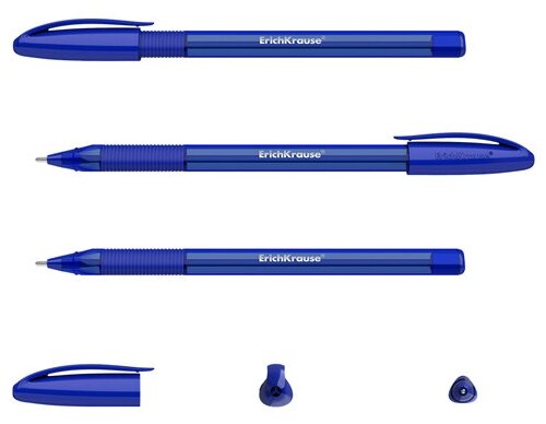 Ручка Erich Krause U-109 Original Stick&Grip Ultra Glide Technology шариковая синяя 1.0мм - фото №8