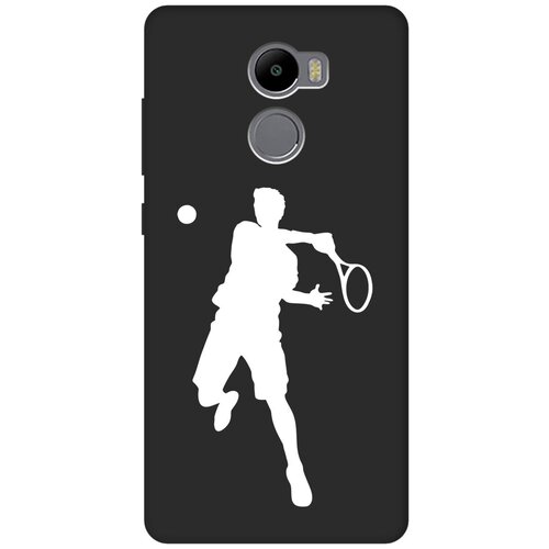Матовый чехол Tennis W для Xiaomi Redmi 4 / Сяоми Редми 4 с 3D эффектом черный матовый чехол trekking w для xiaomi redmi 4 сяоми редми 4 с 3d эффектом черный
