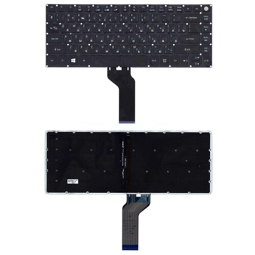 Клавиатура keyboard для ноутбука Acer Swift 3 SF314-51-52W2 SF314-51-31NE SF314-51 черная с подсветкой 2803₽