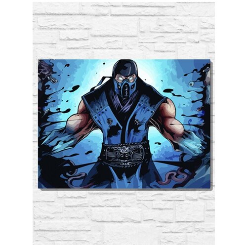 Картина по номерам на холсте Игра Mortal Kombat (PS 5, PS 4, PS 3, Xbox 360, Xbox ONE, PC, ios) - 9450 Г 30x40 картина по номерам на холсте игра mortal kombat ps 5 ps 4 ps 3 xbox 360 xbox one pc ios 9450 г 60x40