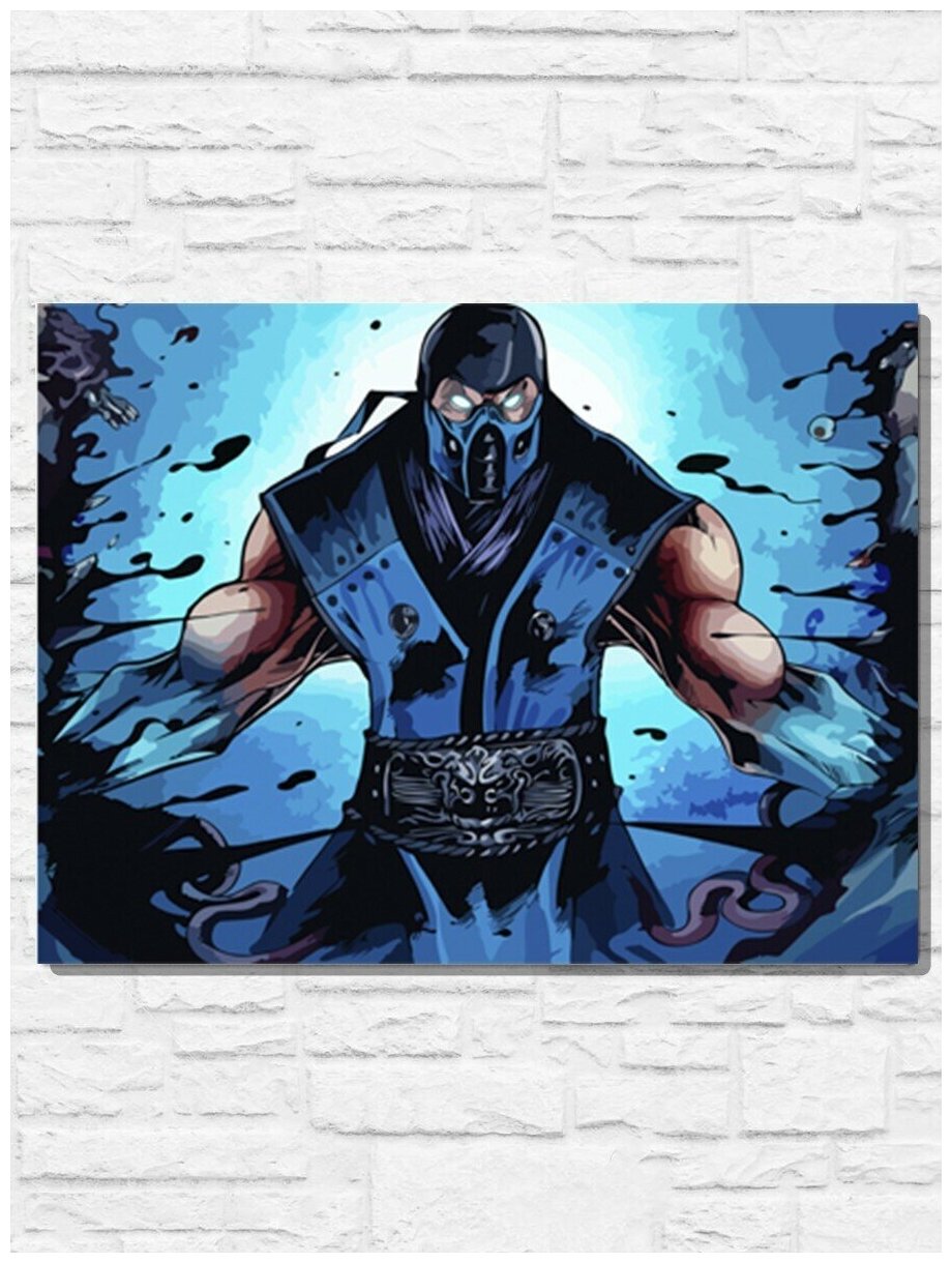 Картина по номерам на холсте Игра Mortal Kombat (PS 5, PS 4, PS 3, Xbox 360, Xbox ONE, PC, ios) - 9450 Г 30x40