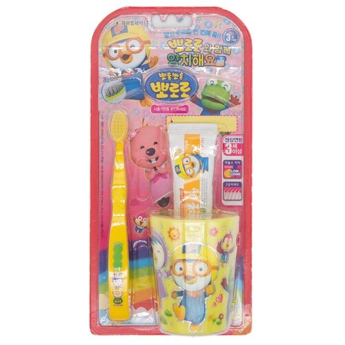 Детский набор для чистки зубов «Пороро» (от 3 лет) — Pororo Child Toothbrush Set