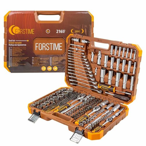фото Набор инструментов 1/4" 3/8" 1/2", 216 предметов forstime